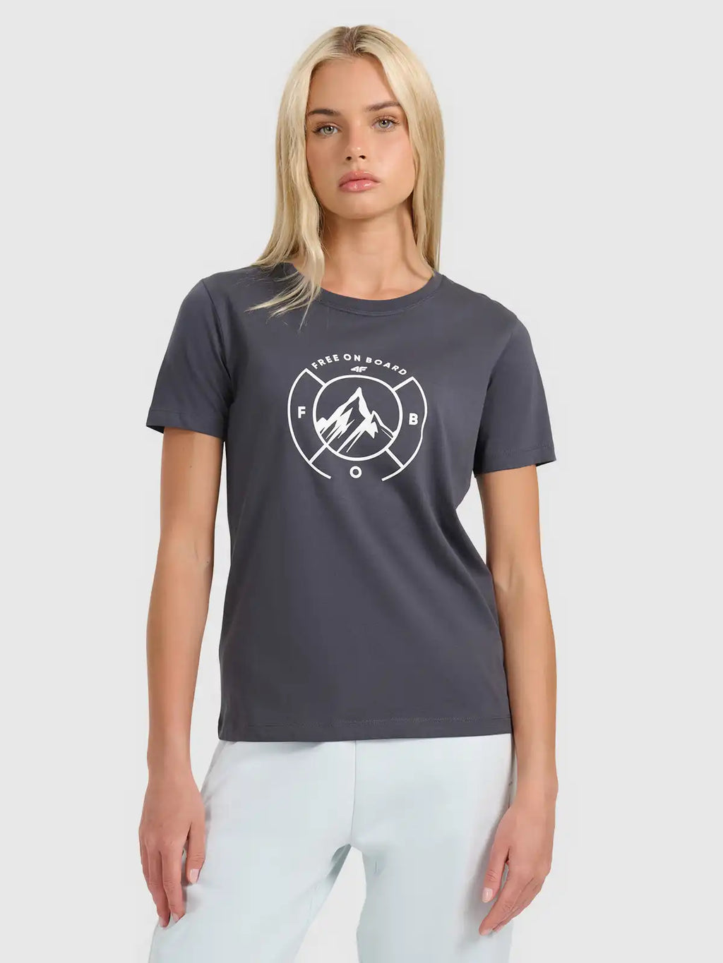 Camiseta Sportstyle regular - Chumbo | 4F