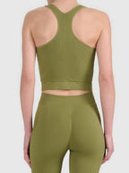 Top de Yoga Feminino Slim Quick Dry - Verde Oliva | 4F
