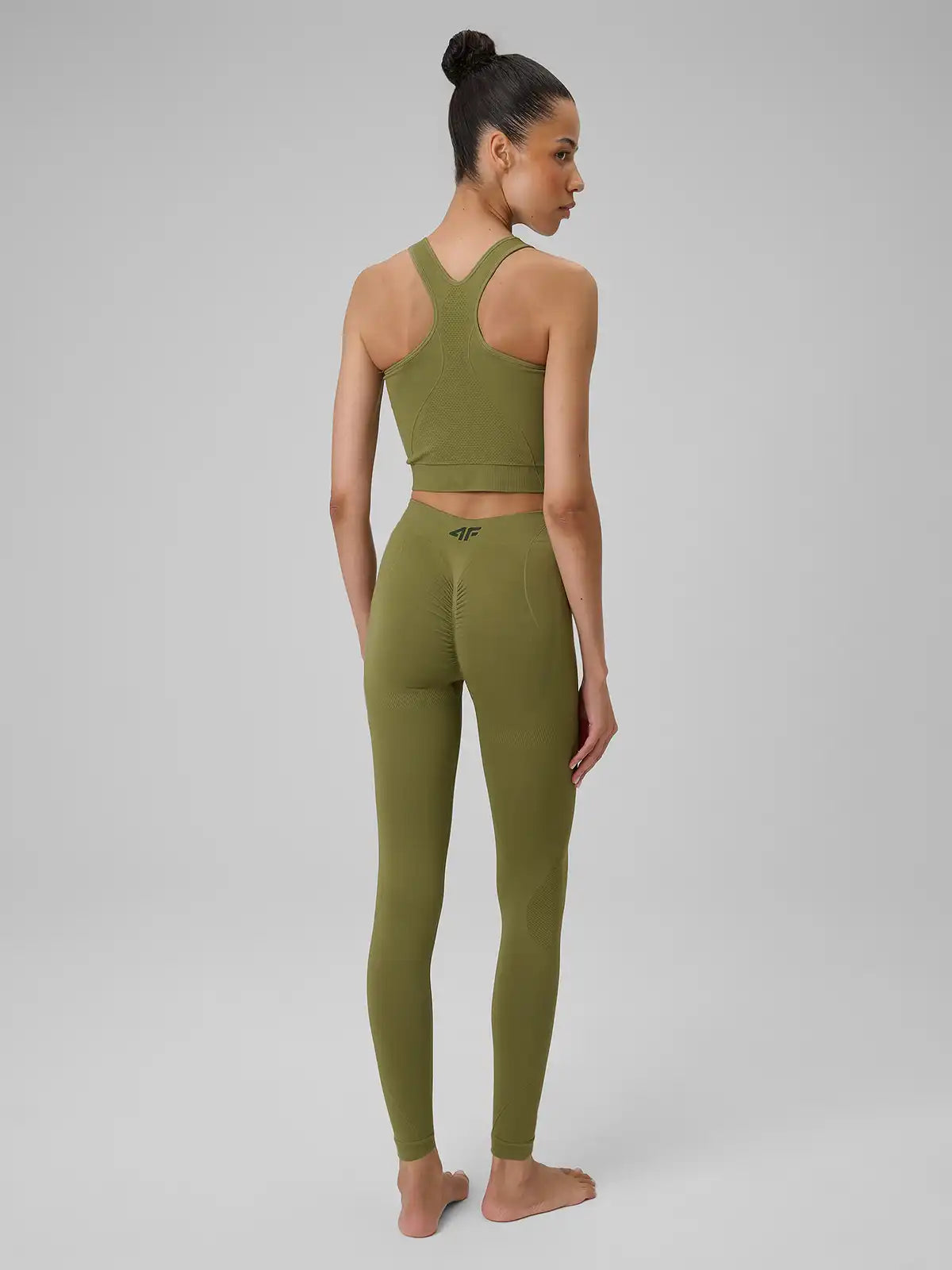 Legging Esportiva Feminina Yoga - Verde oliva | 4F