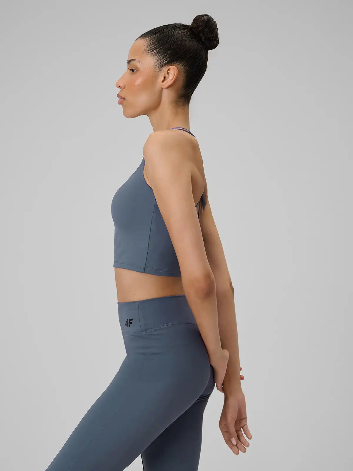 Top Cropped Feminino Yoga Quick-drying - Azul Marinho | 4F