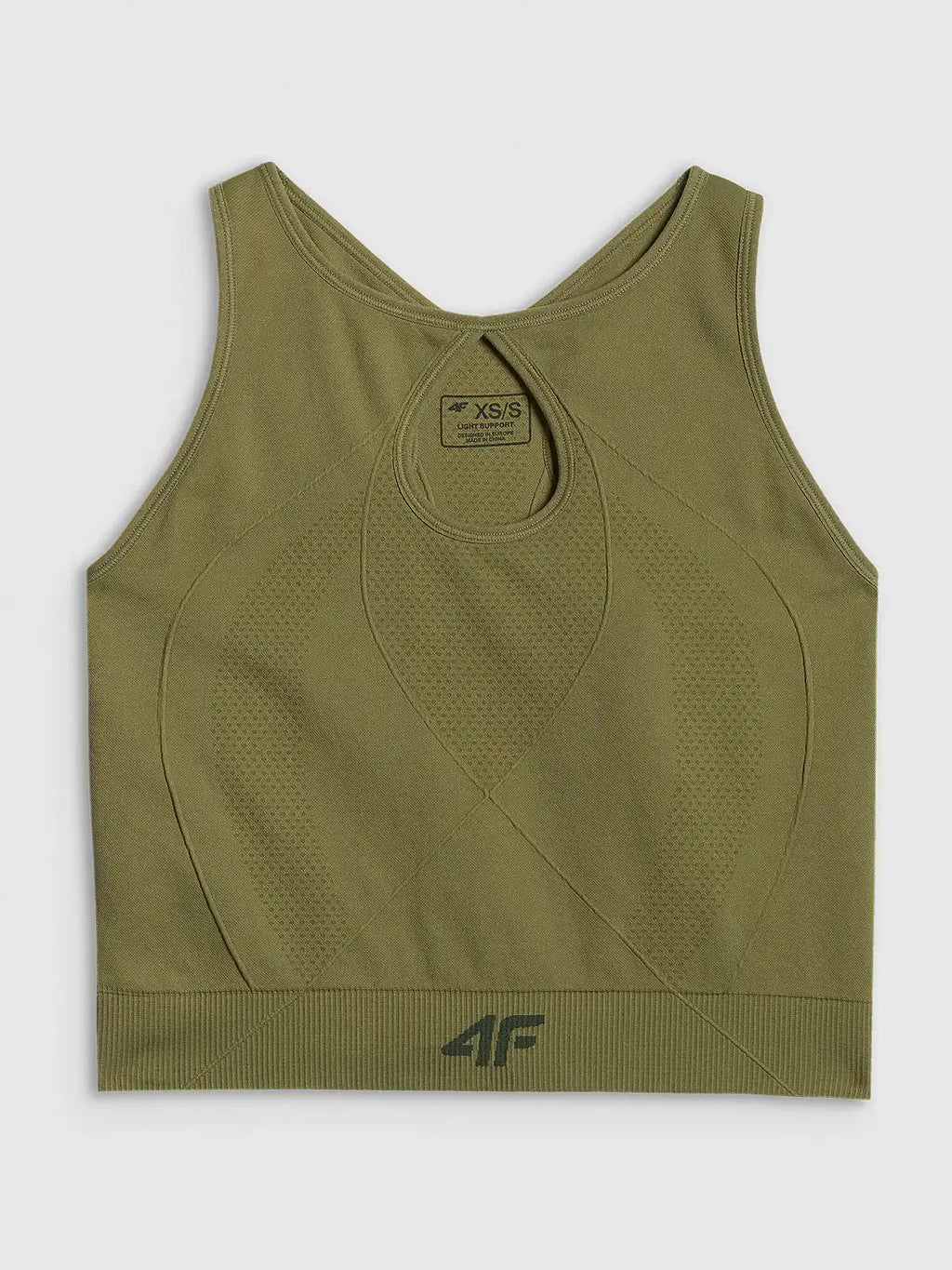 Top de Yoga Feminino Slim Quick Dry - Verde Oliva | 4F