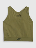 Top de Yoga Feminino Slim Quick Dry - Verde Oliva | 4F