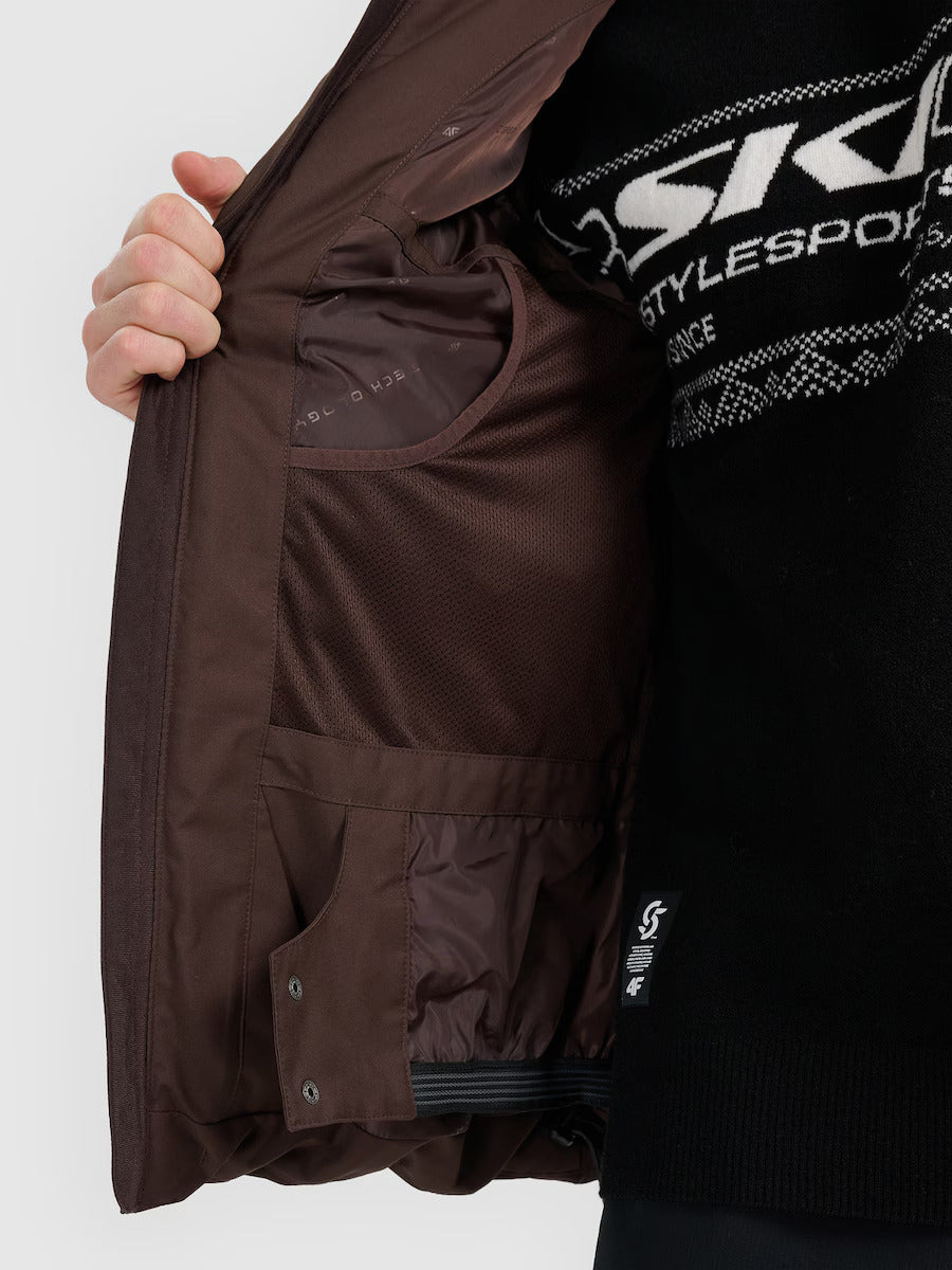 Jaqueta de Esqui Masculina com Membrana 5000 - Marrom | 4F