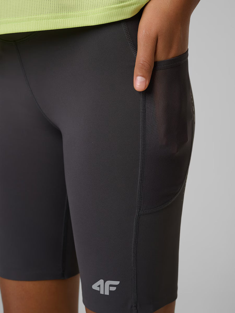 Bermuda Feminina de Compressão Running Quick Dry - Cinza | 4F