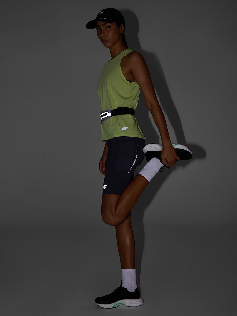 Bermuda Feminina de Compressão Running Quick Dry - Cinza | 4F