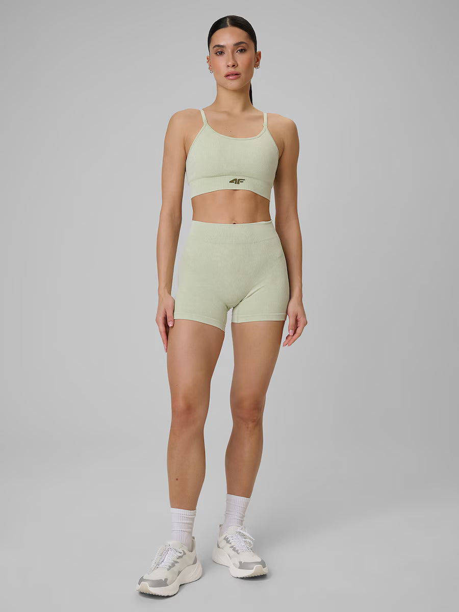 Bermuda Feminina de Treino Seamless Sem Costura - Verde Claro | 4F