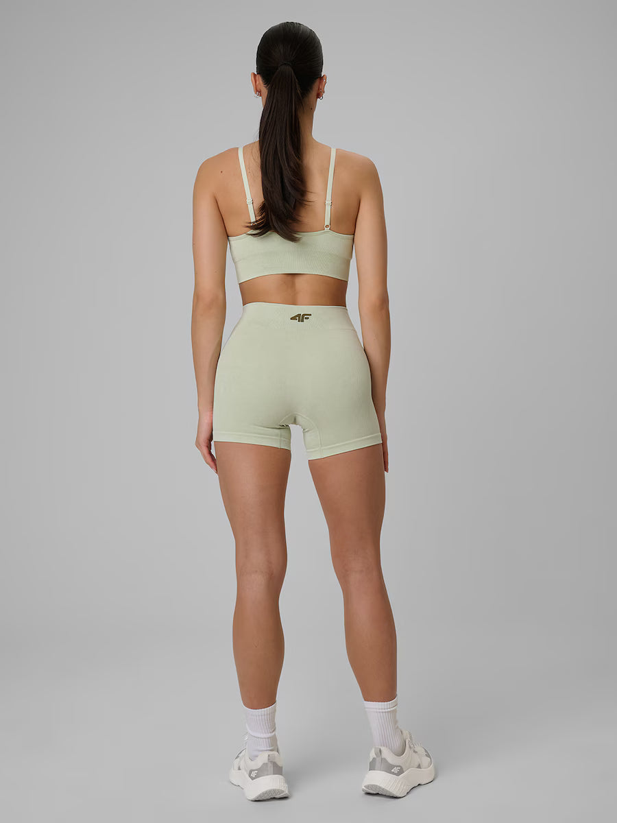 Bermuda Feminina de Treino Seamless Sem Costura - Verde Claro | 4F
