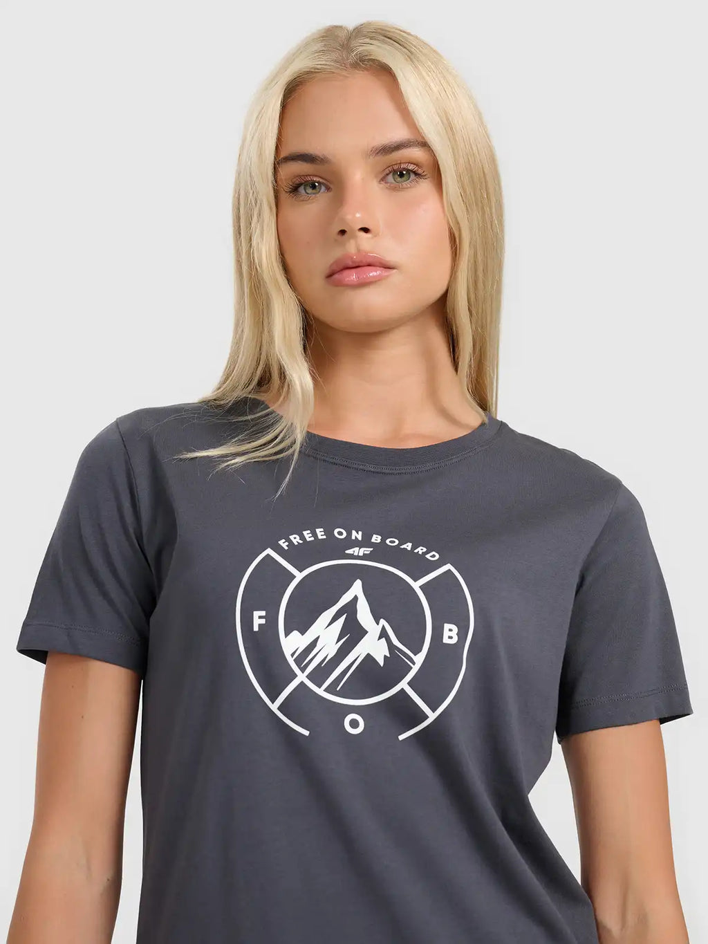 Camiseta Sportstyle regular - Chumbo | 4F