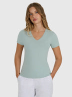 Camiseta Sportstyle slim - Verde Menta | 4F
