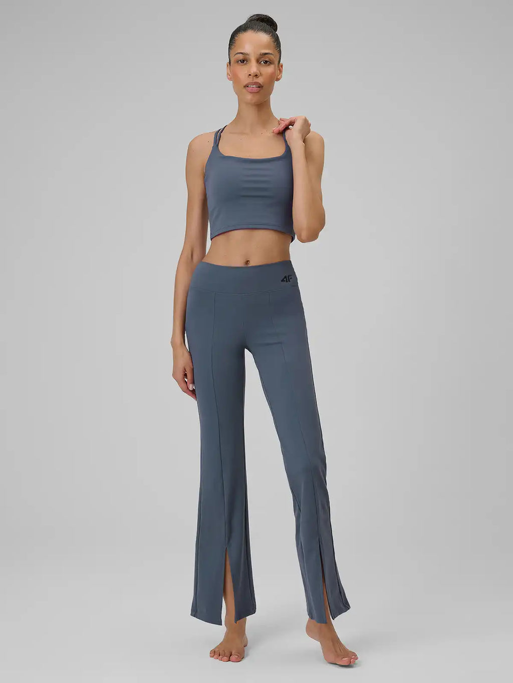 Top Cropped Feminino Yoga Quick-drying - Azul Marinho | 4F