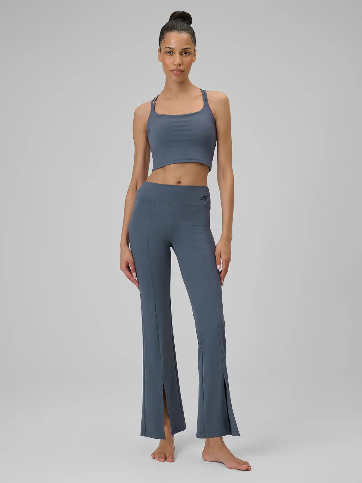 Top Cropped Feminino Yoga Quick-drying - Azul Marinho | 4F