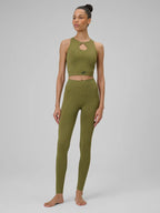 Legging Esportiva Feminina Yoga - Verde oliva | 4F