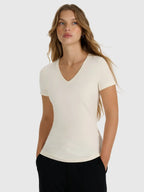 Camiseta Sportstyle slim - Creme | 4F